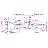 Outdoor Sofa Set with Cushion 4 pcs Natural and Anthracite - Low Angle