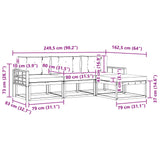 Outdoor Sofa Set with Cushion 4 pcs Natural and Anthracite