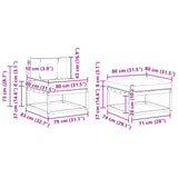 Outdoor Sofa Set with Cushion 5 pcs Natural and Anthracite