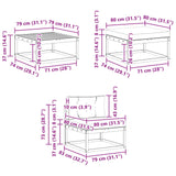 Outdoor Sofa Set with Cushion 6 pcs Natural and Anthracite - Extra Image