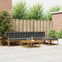 Outdoor Sofa Set 6 pcs 5-Seaters Natural and Anthracite