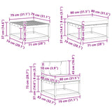 Outdoor Sofa Set with Cushion 6 pcs Natural and Anthracite