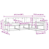 Outdoor Sofa Set with Cushion 4 pcs Natural and Anthracite - Extra Image