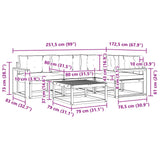 Outdoor Sofa Set with Cushion 5 pcs Natural and Anthracite - Extra Image