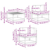 Outdoor Sofa Set with Cushion 5 pcs Natural and Anthracite