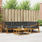 Outdoor Sofa Set 5 pcs 4-Seaters Natural and Anthracite