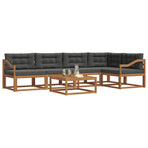 Outdoor Sofa Set 6 pcs 5-Seaters Natural and Anthracite