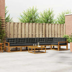 Outdoor Sofa Set 7 pcs 6-Seaters Natural and Anthracite