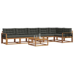 Outdoor Sofa Set 7 pcs 6-Seaters Natural and Anthracite