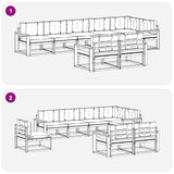 Outdoor Sofa Set with Cushion 8 pcs Natural and Anthracite