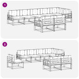 Outdoor Sofa Set with Cushion 8 pcs Natural and Anthracite - Close-Up Angle