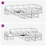 Outdoor Sofa Set with Cushion 9 pcs Natural and Anthracite - Low Angle