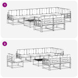 Outdoor Sofa Set with Cushion 9 pcs Natural and Anthracite
