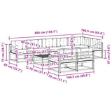 Outdoor Sofa Set with Cushion 9 pcs Natural and Anthracite