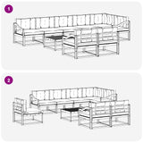 Outdoor Sofa Set with Cushion 9 pcs Natural and Anthracite