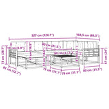 Outdoor Sofa Set with Cushion 7 pcs Natural and Anthracite