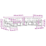 Outdoor Sofa Set with Cushion 7 pcs Natural and Anthracite