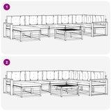 Outdoor Sofa Set with Cushion 8 pcs Natural and Anthracite - Extra Image