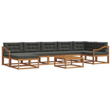 Outdoor Sofa Set with Cushion 8 pcs Natural and Anthracite