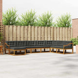 Outdoor Sofa Set with Cushion 8 pcs Natural and Anthracite