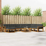 Outdoor Sofa Set with Cushion 9 pcs Natural and Anthracite