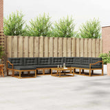 Outdoor Sofa Set with Cushion 9 pcs Natural and Anthracite