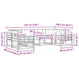 Outdoor Sofa Set with Cushion 6 pcs Natural and Anthracite - Extra Image