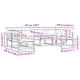 Outdoor Sofa Set with Cushion 6 pcs Natural and Anthracite - Extra Image