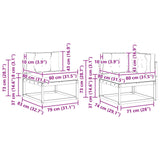 Outdoor Sofa Set with Cushion 7 pcs Natural and Anthracite