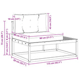 Outdoor Sofa Set with Cushion Natural and Anthracite - Extra Image