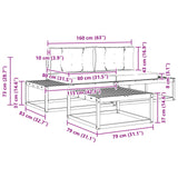 Outdoor Sofa Set with Cushion Natural and Anthracite - Extra Image