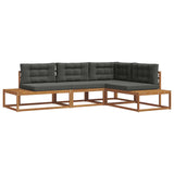 Outdoor Sofa Set Natural and Anthracite