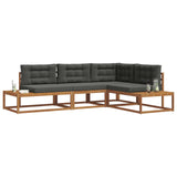 Outdoor Sofa Set Natural and Anthracite - Side View