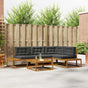 Outdoor Sofa Set 5 pcs Natural and Anthracite Solid Acacia Wood