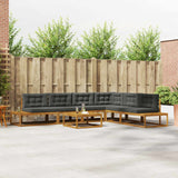 Outdoor Sofa Set Natural and Anthracite