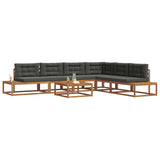 Outdoor Sofa Set Natural and Anthracite - Side View