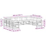 Outdoor Sofa Set with Cushion 9 pcs Natural and Anthracite - Extra Image