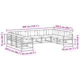 Outdoor Sofa Set with Cushion 9 pcs Natural and Anthracite - Extra Image