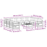 Outdoor Sofa Set with Cushion 10 pcs Natural and Anthracite