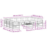 Outdoor Sofa Set with Cushion 10 pcs Natural and Anthracite - Extra Image