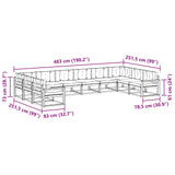 Outdoor Sofa Set with Cushion 10 pcs Natural and Anthracite - Extra Image