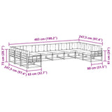 Outdoor Sofa Set with Cushion 10 pcs Natural and Anthracite - Extra Image