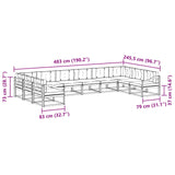 Outdoor Sofa Set with Cushion 10 pcs Natural and Anthracite - Extra Image