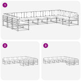 Outdoor Sofa Set with Cushion 10 pcs Natural and Anthracite - Close-Up Angle