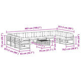 Outdoor Sofa Set with Cushion 11 pcs Natural and Anthracite - Extra Image