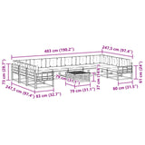 Outdoor Sofa Set with Cushion 11 pcs Natural and Anthracite - Extra Image