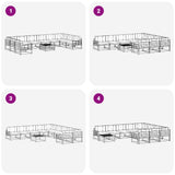 Outdoor Sofa Set with Cushion 11 pcs Natural and Anthracite - Low Angle