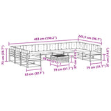 Outdoor Sofa Set with Cushion 11 pcs Natural and Anthracite - Extra Image