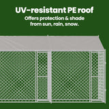 Dog Cage with Roof Silver 800 x 200 x 256 cm Steel and PE - Extra Image