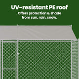 Dog Cage with Roof Silver 400 x 200 x 256 cm Steel and PE - Extra Image